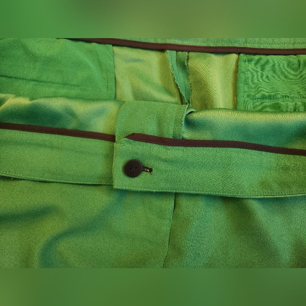 Boden Green Wide-Leg Tuxedo Pants // Sz 18L - Picture 4 of 12